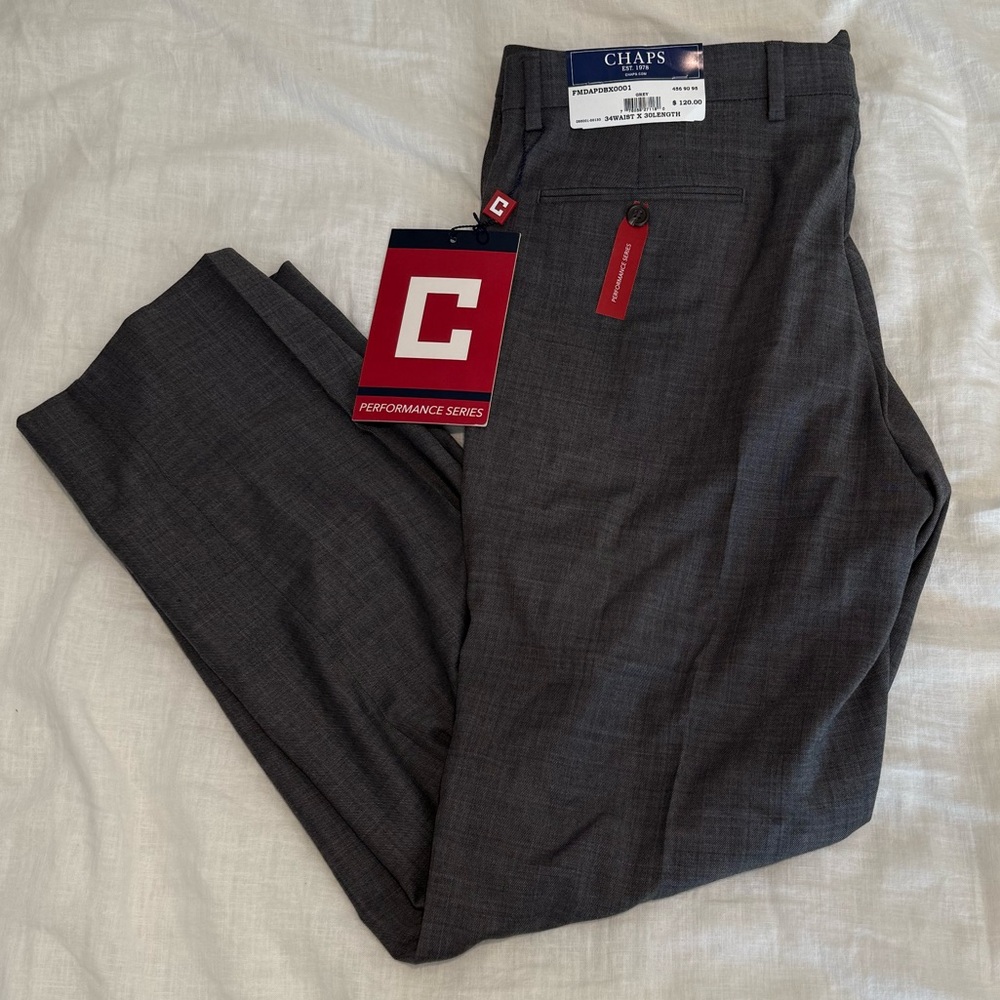 NWT Chaps Men’s Performance Series Dress Pants 34x30